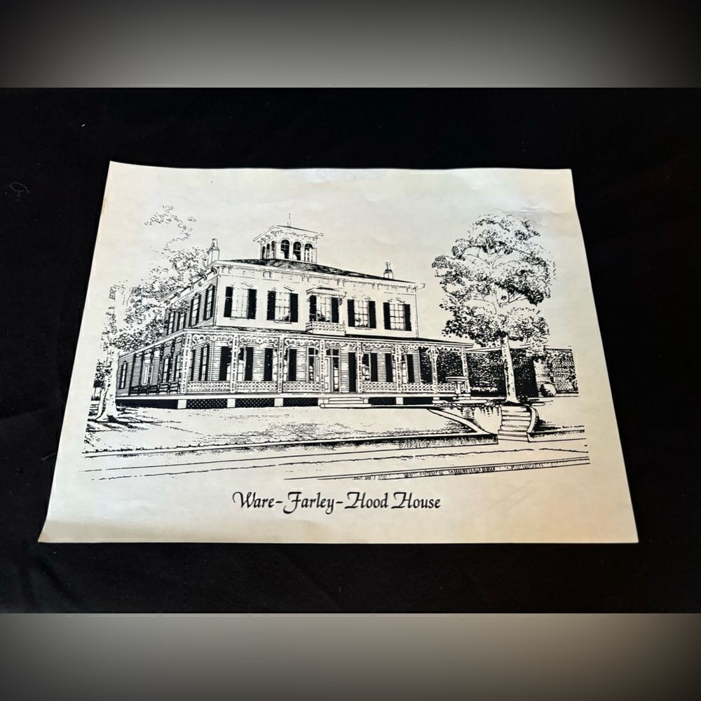 ⚡️💵🧨🎲 Ware Farley Hood House Montgomery Alabama Black & White Print EPC 11 x 8.5